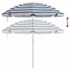 vidaXL Parasol de Praia Azul e Branco 206 x 206 x 212 cm