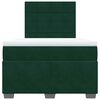 vidaXL Cama boxspring com colch&atilde;o 120x190 cm veludo verde-escuro