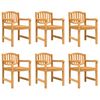 vidaXL Cadeiras de jardim 6 pcs 58x59x88 cm madeira de teca maci&ccedil;a