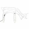 vidaXL Figura de rena de Natal 73x31x45 cm branco quente