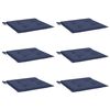 vidaXL Almofadões p/ sofá de paletes 6 pcs tecido oxford azul-marinho