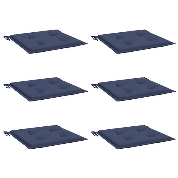 vidaXL Almofadões p/ sofá de paletes 6 pcs tecido oxford azul-marinho
