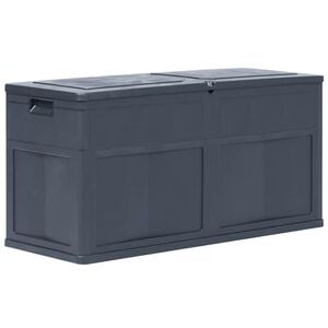 vidaXL Caixa de arruma&ccedil;&atilde;o para jardim 320 L preto
