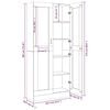 vidaXL Vitrine 82,5x30,5x185 cm derivados madeira cinzento sonoma