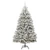 vidaXL &Aacute;rvore de Natal Artificial Verde e Branco 270 cm PVC e Metal