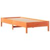 vidaXL Cama c/ estante sem colch&atilde;o 100x200cm pinho maci&ccedil;o castanho-mel