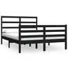 vidaXL Estrutura de cama pequena casal 120x190 cm pinho maci&ccedil;o preto