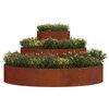 vidaXL Vaso de Jardim Castanho 120 x 120 x 20 cm