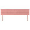 vidaXL Cabeceiras rosa 200x5x78/88 cm veludo