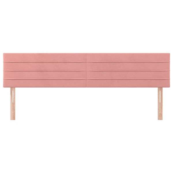 vidaXL Cabeceiras rosa 200x5x78/88 cm veludo