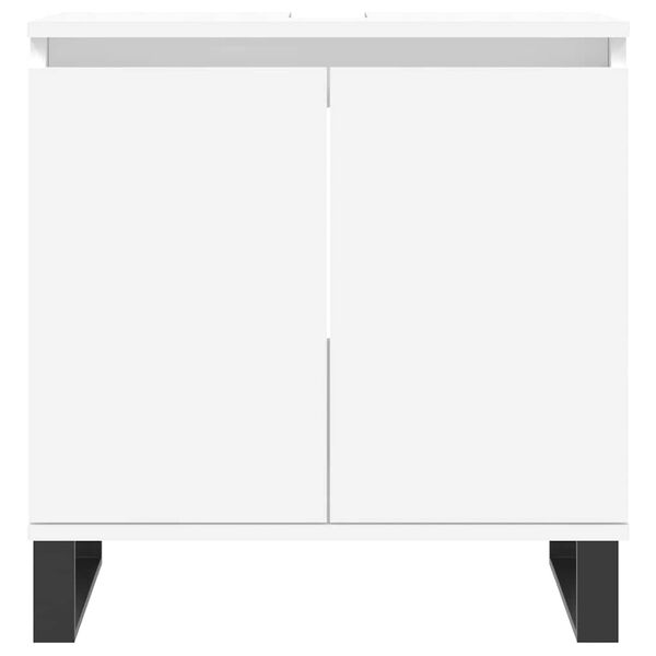 vidaXL Arm&aacute;rio de casa de banho 58x33x60 cm derivados madeira branco
