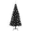 vidaXL &Aacute;rvore de Natal com 300 LEDs com suporte Preto 210 cm PVC