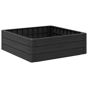 vidaXL Cama Elevada Preto 75,5 x 75,5 x 25 cm PP