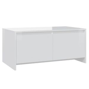 vidaXL Mesa de centro 90x50x41,5 cm derivados madeira branco brilhante