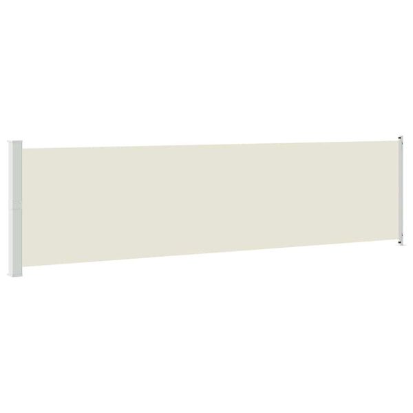 vidaXL Toldo lateral retr&aacute;til para p&aacute;tio 600x160 cm cor creme