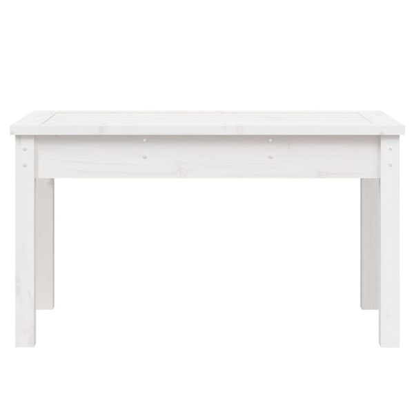 vidaXL Banco de jardim 80x44x45 cm madeira de pinho maci&ccedil;a branco