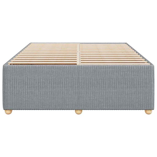 vidaXL Estrutura de cama sem colch&atilde;o 140x200 cm tecido cinzento-claro
