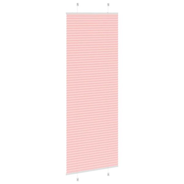 vidaXL Rosa Plissada Cega 75x200 cm Largura Tecido 74,4 cm Poli&eacute;ster