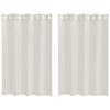 vidaXL Cortina de Voile 2 unid. Creme 140 x 140 cm Poli&eacute;ster