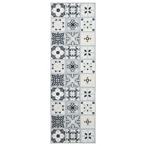 vidaXL Passadeira ORIZ 1150 gsm Cinza e Preto