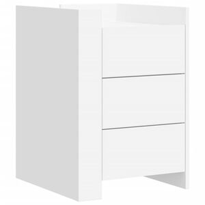 vidaXL Mesa de cabeceira 45x50x65 cm derivados de madeira branco