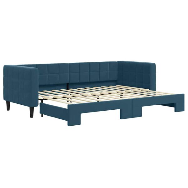 vidaXL Sof&aacute;-cama com gavet&atilde;o 80x200 cm veludo azul