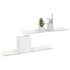 vidaXL Prateleira Flutuante 2 pcs Branco 60 x 8,5 x 2,5 cm A&ccedil;o