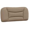 vidaXL Almofad&atilde;o de cabeceira Hvar 90 cm couro artificial cappuccino