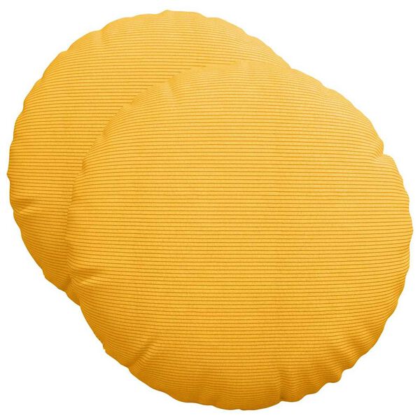 vidaXL Almofadas de Assento 2 pcs Amarelo Claro &Oslash; 50 cm