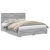 vidaXL Estrutura da Cama com gaveta Cinza Sonoma 160 x 200 cm