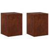 vidaXL Suporte para Plantas 2 pcs Ferro Enferrujado 30 x 30 x 40 cm