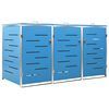 vidaXL Abrigo triplo para caixotes do lixo 207x77,5x115 cm a&ccedil;o inox