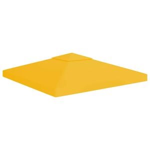 vidaXL Cobertura de gazebo com 2 camadas 310 g/m&sup2; 3x3 m amarelo
