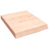 vidaXL Prateleira de parede 40x50x(2-6) cm carvalho maci&ccedil;o n&atilde;o tratado