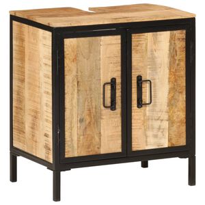 vidaXL Arm&aacute;rio de lavat&oacute;rio para WC 55x35x60 cm mangueira maci&ccedil;a/ferro