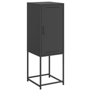 vidaXL Aparador alto 36x39x107 cm a&ccedil;o preto