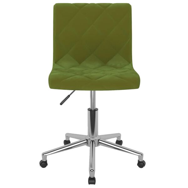 vidaXL Cadeiras de jantar girat&oacute;rias 2 pcs veludo verde-claro