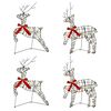 vidaXL Rena de Natal 4 unid. 80 LED Branco quente 43 x 19 x 65 cm