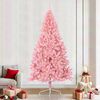 vidaXL &Aacute;rvore de Natal Artificial Pr&eacute;-iluminada Rosa 240 cm PVC