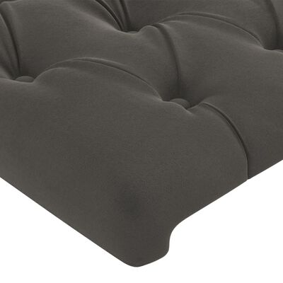 vidaXL Cabeceira de cama veludo 80x7x78/88 cm cinzento-escuro