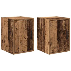 vidaXL Arm&aacute;rios de parede para garagem 2 pcs derivados de madeira
