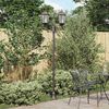 vidaXL Poste de Luz de Jardim Bronze Alumínio e Vidro