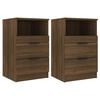 vidaXL Mesas de cabeceira 2 pcs derivados de madeira carvalho castanho