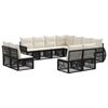 vidaXL Conjunto de Sof&aacute; de Jardim 11 unid. Preto e Branco Creme