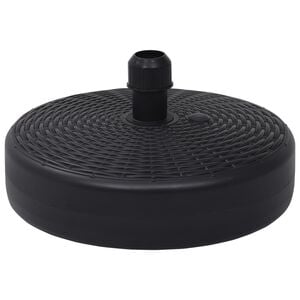 vidaXL Base para guarda-sol com areia/&aacute;gua 24 L preto