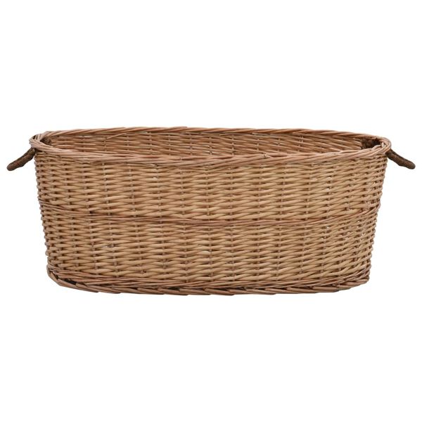 vidaXL Cesto para lenha com pegas 88x57x34 cm salgueiro natural