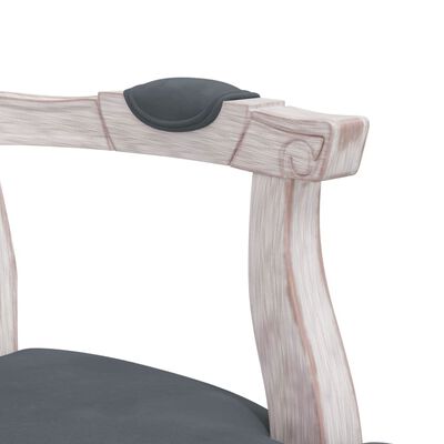 vidaXL Cadeira de jantar 62x59,5x100,5 cm veludo cinzento-escuro
