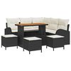 vidaXL Conjunto de Sof&aacute; de Jardim 9 unid. Preto vime PE