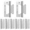 vidaXL Dobradi&ccedil;a 8 unid. 125 x 78 x 13 mm Prateado A&ccedil;o