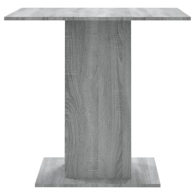 vidaXL Mesa de jantar 80x80x75 cm derivados de madeira cinzento sonoma